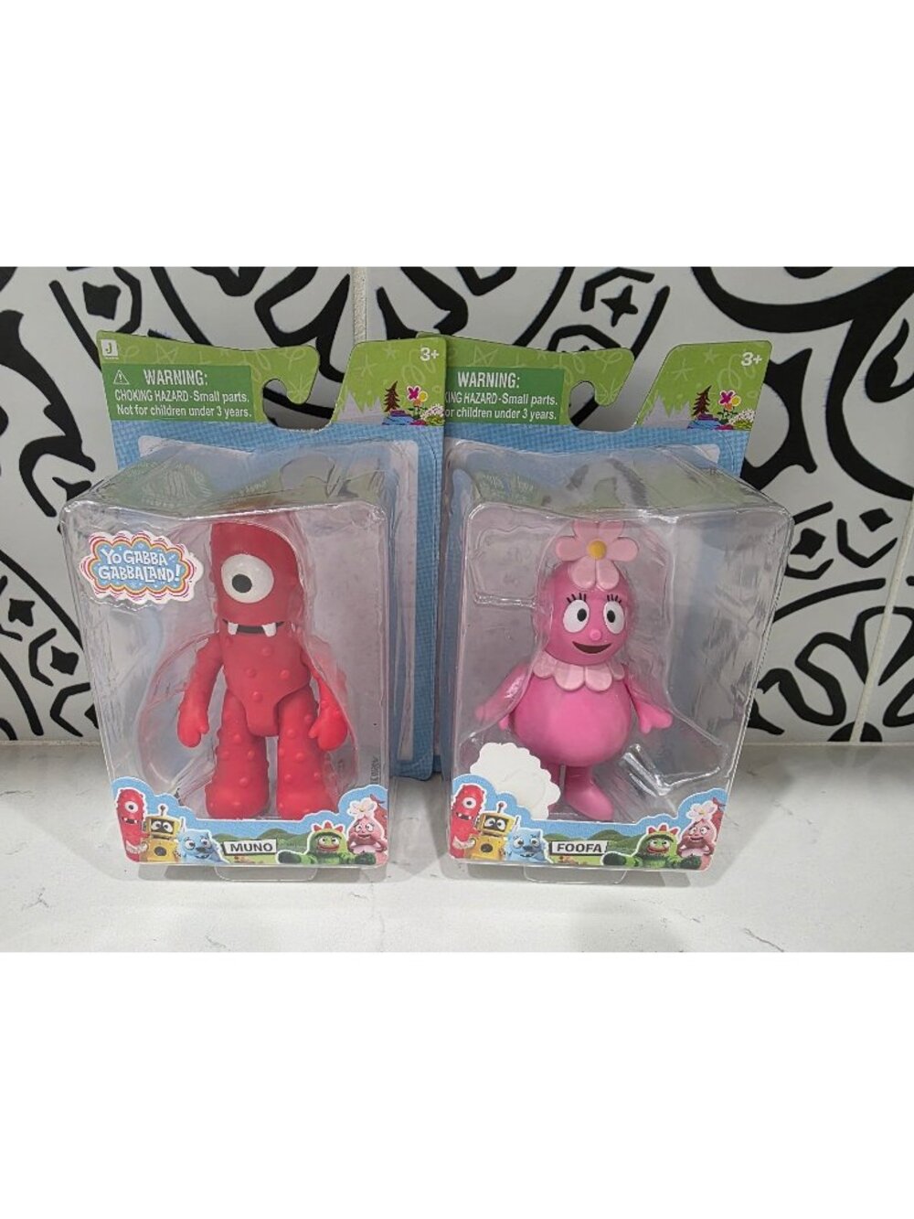 Jazwares Yo Gabba Gabbaland! MUNO and FOOFA 3” Vinyl Poseable Figure Brand New